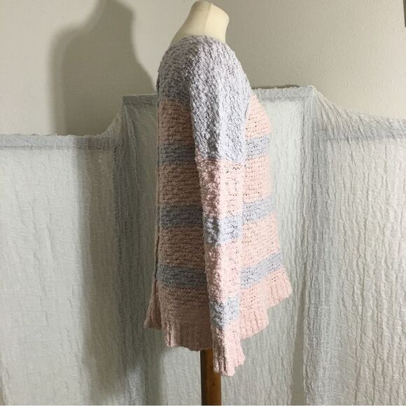 Free People Pastel Knit Striped Sweater Top Size M - Picture 2 of 9